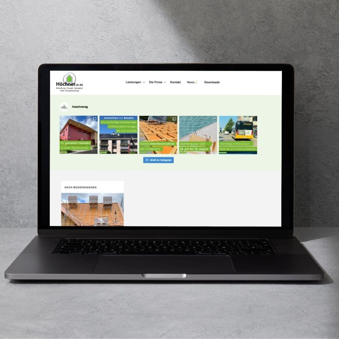 Content Erstellung für Instagram sowie Instagram Feed auf der Webseite integrieren